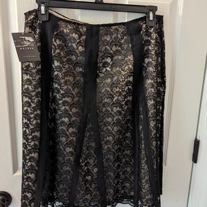Express - Elegant Black Laced Lined Skirt (NEW w/Tags)